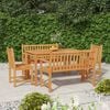 vidaXL 5 Piece Garden Dining Set Solid Wood Teak