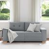 vidaXL Loveseat Sofa Light Grey 180x77x82 cm Fabric