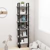 vidaXL Storage Shelf Concrete Grey 60x30x210cm Engineered Wood