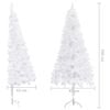 vidaXL Corner Artificial Christmas Tree White 240 cm PVC