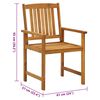 vidaXL Garden Chairs with Cushions 8 pcs Solid Acacia Wood