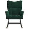 vidaXL Rocking Chair Dark Green Velvet