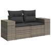 vidaXL 9 Piece Garden Sofa Set with Cushions Grey Poly Rattan