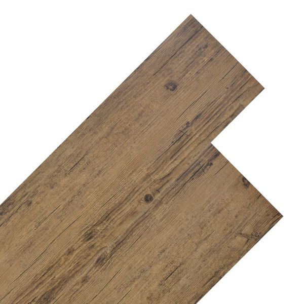 vidaXL Non Self-adhesive PVC Flooring Planks 5.26 m² 2 mm Walnut Brown