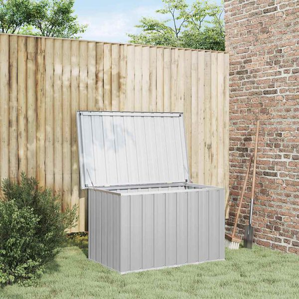 vidaXL Garden Storage Box Grey 109x67x65 cm