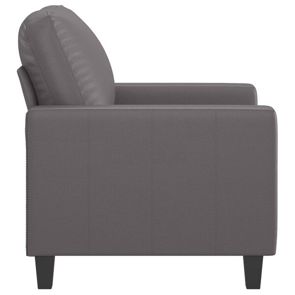 vidaXL Sofa Chair Grey 60 cm Faux Leather