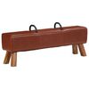 vidaXL Vintage Turnbock Bench with Handles Real Goat Leather