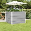 vidaXL Planter Light Grey 100 x 100 x 75 cm Steel