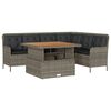 vidaXL 2 Piece Garden Sofa Set with Cushions Grey Poly Rattan