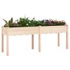 vidaXL Planter with Liner 203x53x76 cm Solid Wood Fir