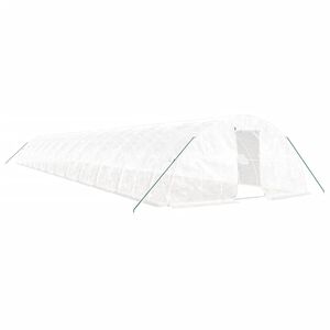 vidaXL Greenhouse with Steel Frame White 120 m&sup2; 24x5x2.3 m