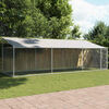 vidaXL Dog Cage with Roof and Door Grey 6x2x2 m Galvanised Steel