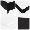 vidaXL Box Spring Bed Black and White 137 x 187 cm Velvet