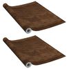 vidaXL Self-adhesive Furniture Films 2 pcs Dark Oak 500x90 cm PVC