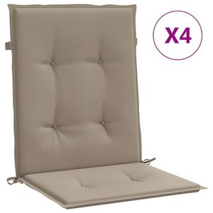 vidaXL Garden chair cushions 4 pcs Taupe 100 x 50 x 3 cm