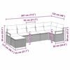 vidaXL Sofa Set with Cushion with Storage 7 pcs Black Poly Rattan
