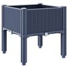 vidaXL Garden Planter with Legs Blue Grey 40x40x42 cm PP