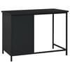 vidaXL Industrial Desk with Drawers Black 105x52x75 cm Steel