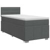 vidaXL Box Spring Bed with Mattress Dark Grey 107 x 203 cm Fabric