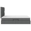 vidaXL Storage Bed with Mattress Dark Grey 137 x 190 cm Faux Leather