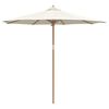 vidaXL Garden Parasol Cream White &Oslash; 270 x 260 cm Bamboo