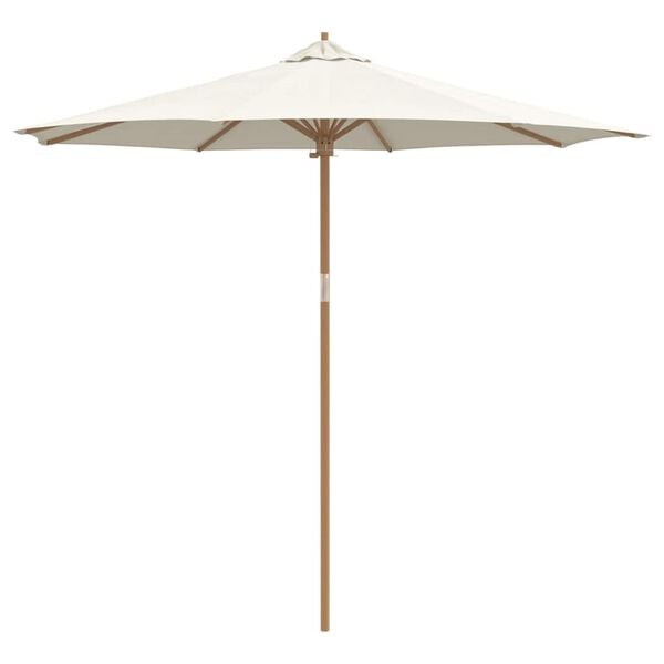 vidaXL Garden Parasol Cream White &Oslash; 270 x 260 cm Bamboo