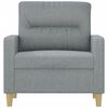 vidaXL Sofa Chair Light Grey 60 cm Fabric