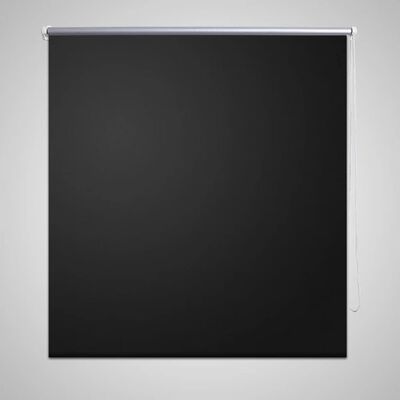 Roller Blind Blackout 120 x 230 cm Black