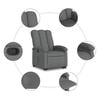 vidaXL Stand up Recliner Chair Dark Grey Fabric