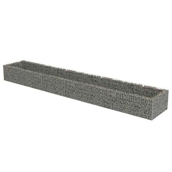 vidaXL Gabion Raised Bed Galvanised Steel 540x90x50 cm