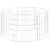 vidaXL Circular Gabion Pole Galvanised Steel Ø100x50 cm
