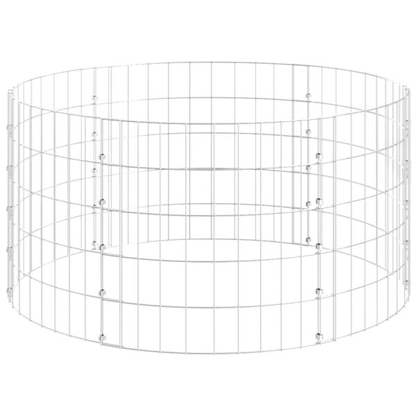 vidaXL Circular Gabion Pole Galvanised Steel Ø100x50 cm