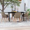 vidaXL 5 Piece Garden Dining Set with Cushions Brown