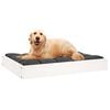 vidaXL Dog Bed White 71.5x54x9 cm Solid Wood Pine