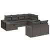 vidaXL 10 Piece Garden Sofa Set with Cushions Black Poly Rattan