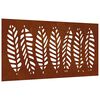 vidaXL Garden Wall Decoration 105x55 cm Corten Steel Leaf Design