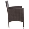 vidaXL 4 Piece Garden Lounge Set with Cushions Poly Rattan Brown