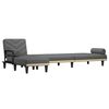 vidaXL L-shaped Sofa Bed Dark Grey 260x140x70 cm Fabric
