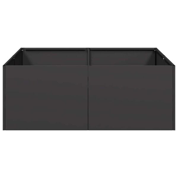 vidaXL Planter Black 80x80x30 cm Steel