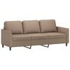 vidaXL 3-Seater Sofa Cappuccino 180 cm Faux Leather