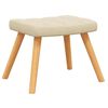 vidaXL Relaxing Chair with a Stool Cream Fabric