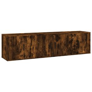 vidaXL 3 Piece TV Cabinet Set Smoked Oak Engineered Wood