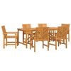 vidaXL Garden Dining Set 7 pcs Brown 200 x 90 x 74 cm