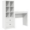 vidaXL Desk with Drawer with Shelf with Storage 2 pcs White
