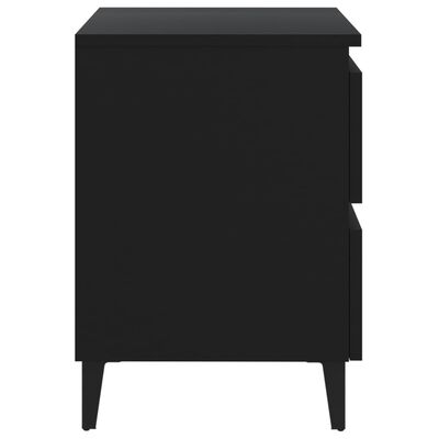 vidaXL Bed Cabinet Black 40x35x50 cm Engineered Wood