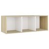 vidaXL TV Cabinets 3 pcs White and Sonoma Oak 107x35x37 cm Engineered Wood