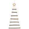vidaXL&nbsp;Hanging Christmas Trees with Top Stars 2 pcs 42x90 cm Natural Branch