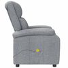 vidaXL Massage Chair Light Grey Fabric