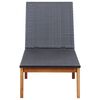 vidaXL Sun Lounger Poly Rattan and Solid Acacia Wood