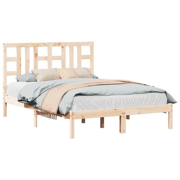 vidaXL Bed Frame without Mattress 135x190 cm Double Solid Wood